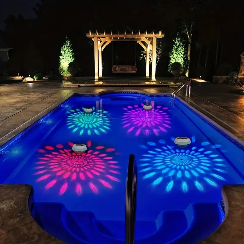 Solar Floating Pool Lights, LED Night Automatic Light, Day Automatic Light Charging, Color Changing Pond Light, Drift Light, Hot