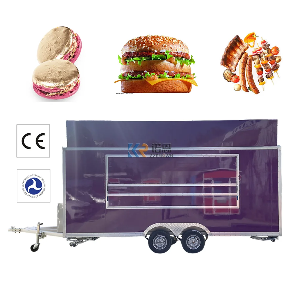 2024 Retail American Food Truck Cart With Refrigerator Trailers United States Standards Uk Trailer