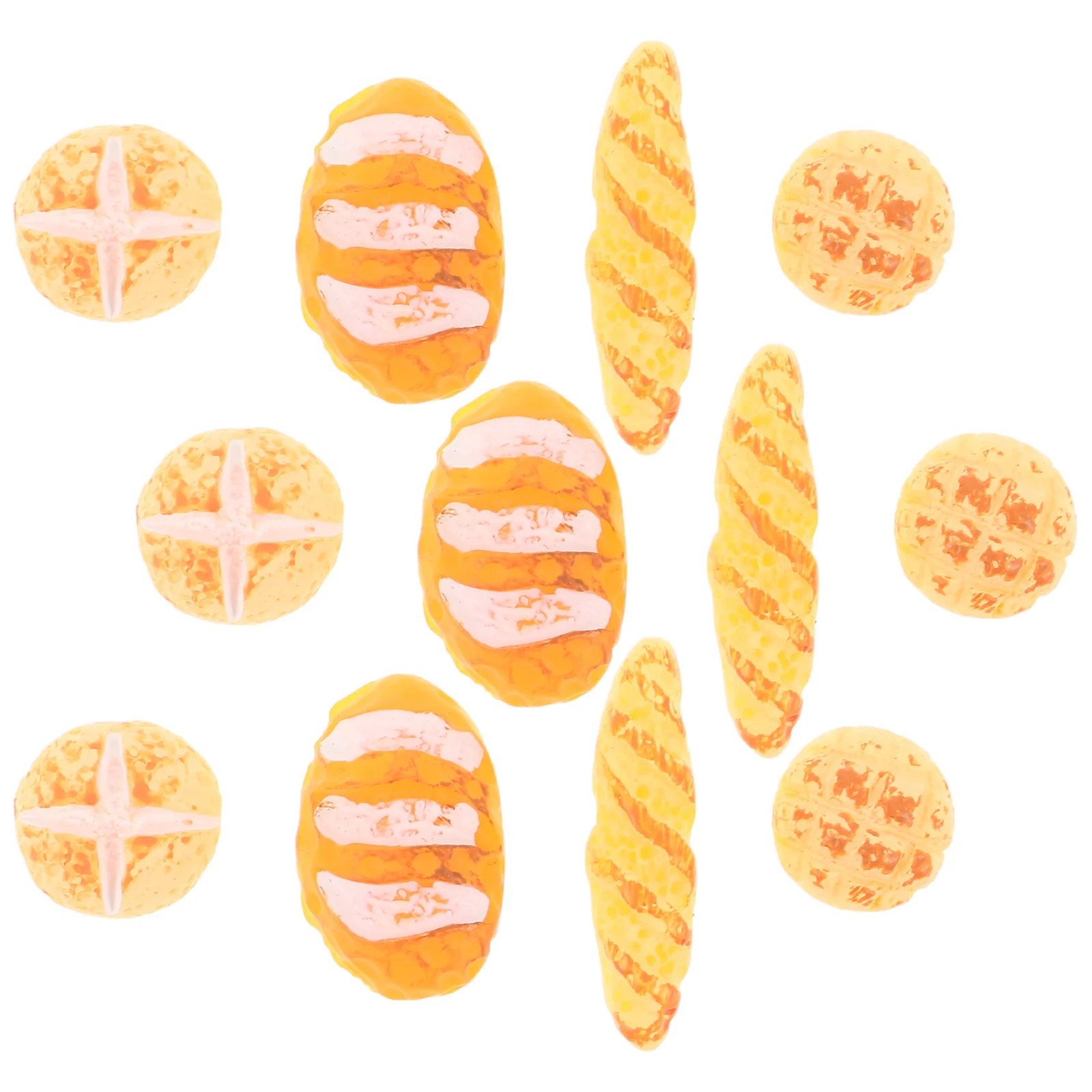 50 stuks miniatuur brood voor poppenhuis realistische hars gebak decor simulatie voedsel display rekwisieten mini keuken bakkerij ornamenten -