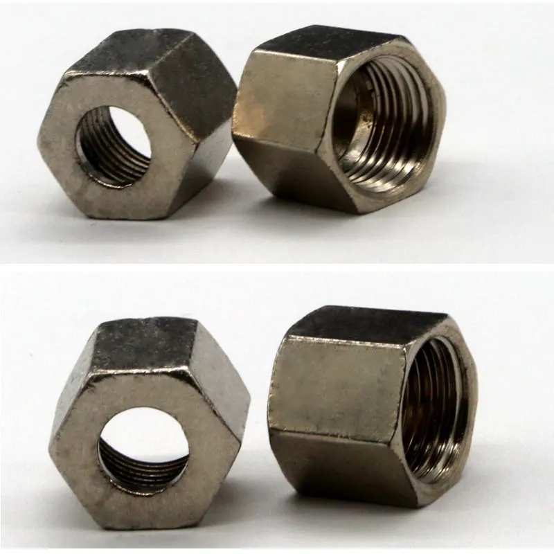 Water purifier accessories 6.5MM PE pipe gooseneck faucet nut straight drinking faucet accessories fixed hexagon nut fine thread