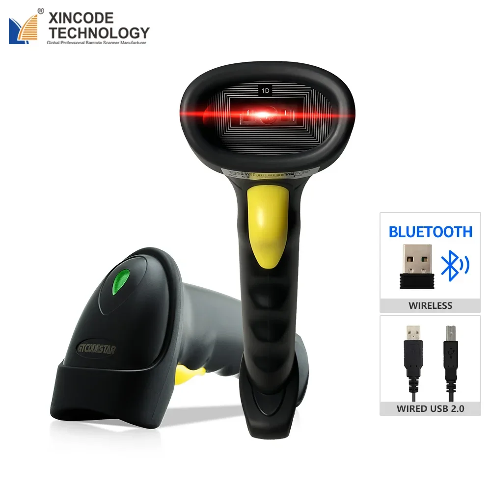 GTCODESTAR X-9201B Wireless Barcode Reader Handheld 1D 2D Qr Code Reader Book Price Barcode Scanner for Inventory Scanning