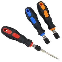 Hi-spec 1/4 (6.35mm) Ratchet Screwdriver Bit Holder Handle Multifunctional Driver For Slotted Hex Torx Phillips Accessories