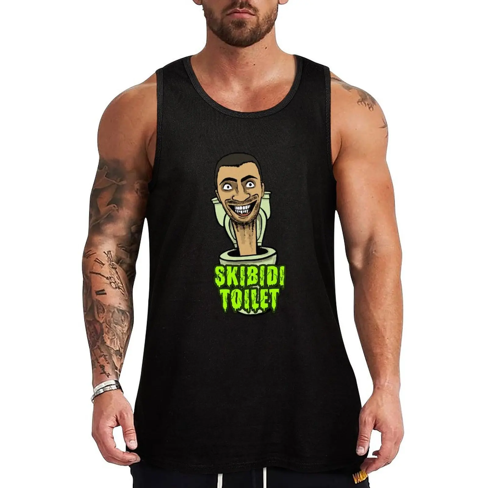 Skibidi Toilet Tank Top Basic Sleeveless T Shirt Soft Cotton Casual Tank Top