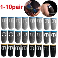 10pcs Mobile Game Fingertip Gloves For PUBG Gamer Sweatproof Anti-slip Touch Screen Finger Sleeve Breathable Gaming Finger Cover