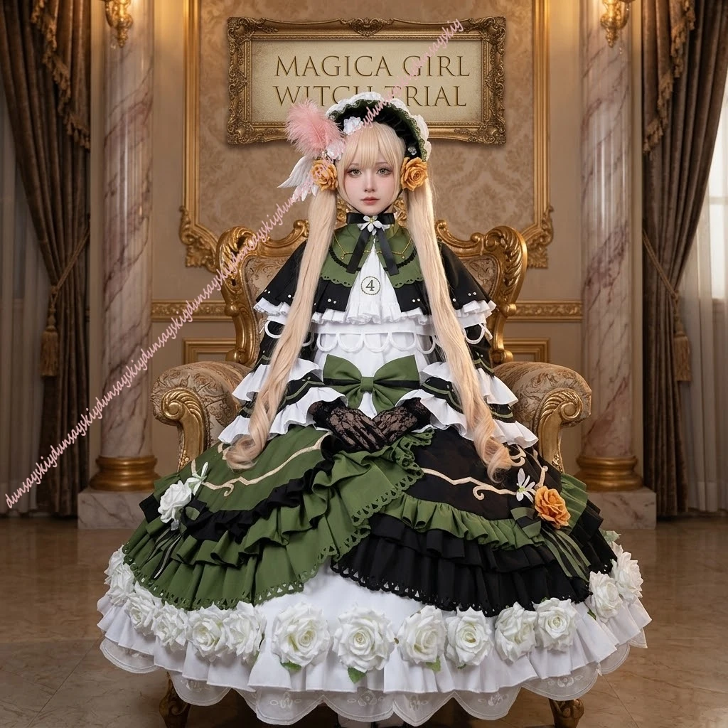 Magical Girl Witch Trial Cosplay Costume For Hanna Tono From Anime Series Magical Girl Witch Trial Official Game Inspired Lolita