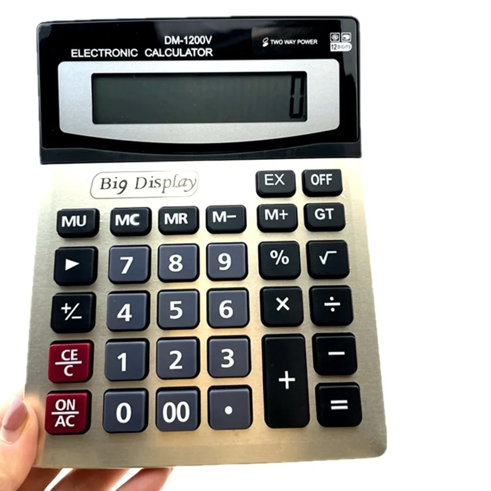 12 Digit Electronic Calculator Solar&Battery Big Display Desktop Calculator Portable Stationery Accounting Calculator