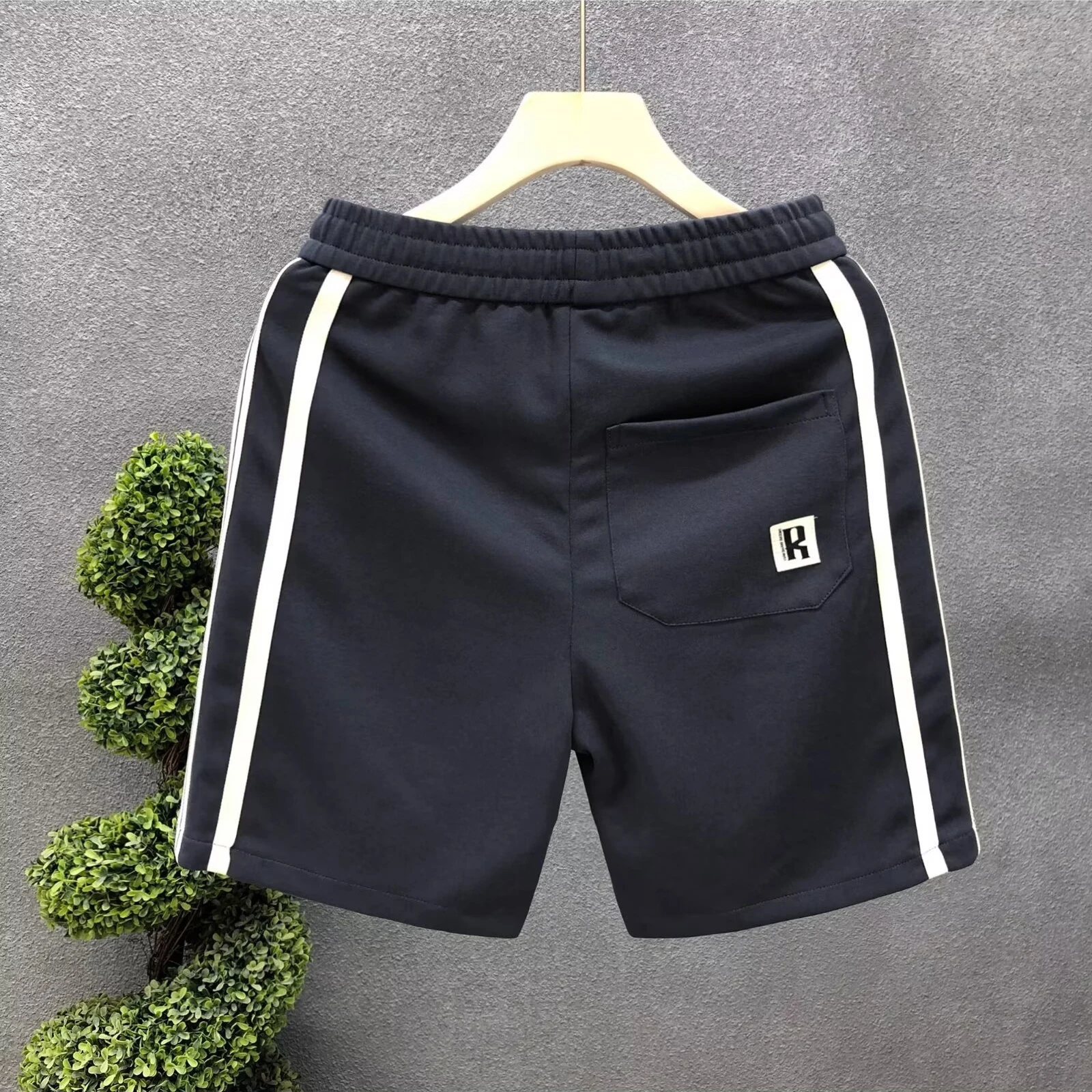 High Quality Men\'s Shorts Summer American Gym Shorts Fashion Black Sports Short Pants High Street Men\'s Clothing Streetwear 2024