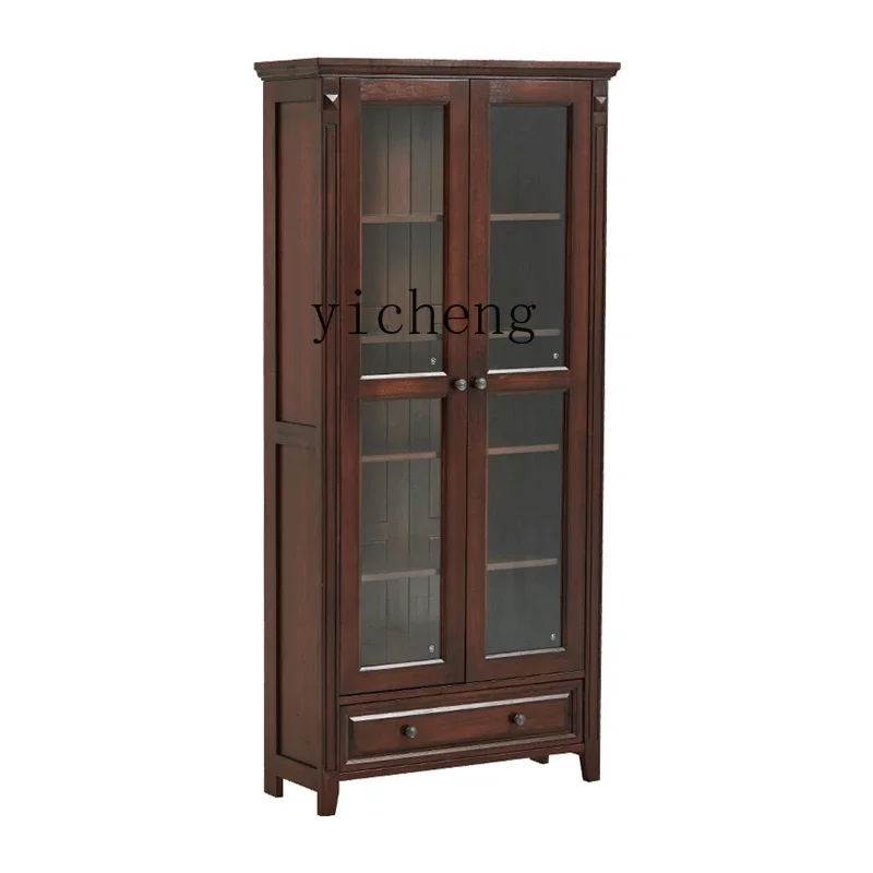 

XL Country Bookcase Full Solid Wood Bookcase Study Furniture Free Combination European Bookcase Bookshelf