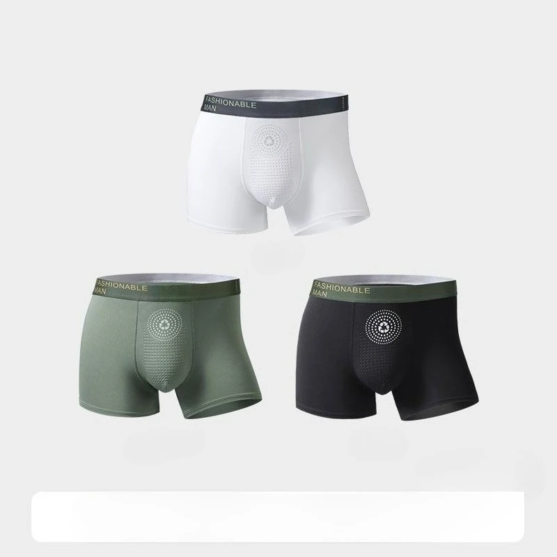 Four Corner Adult Shorts  Modal Breathable Non-trace Flat Angle Antibacterial Anion Hygroscopic Massage  Non-inductive Underwear