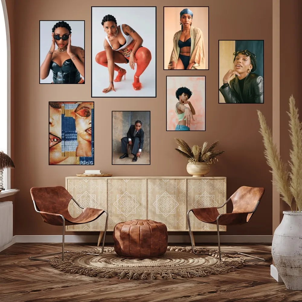 Hot Singer Y-Yaya Bey Ten Fold Poster Prints Wall Painting Bedroom Living Room Decoration Office Small