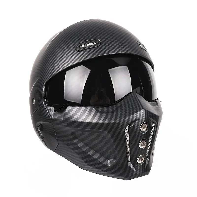 Carbon Fibre Water Transfer Printing Motorcycle Helmet Full Helmet Facelift Combination DOT, CE Casco Capacete