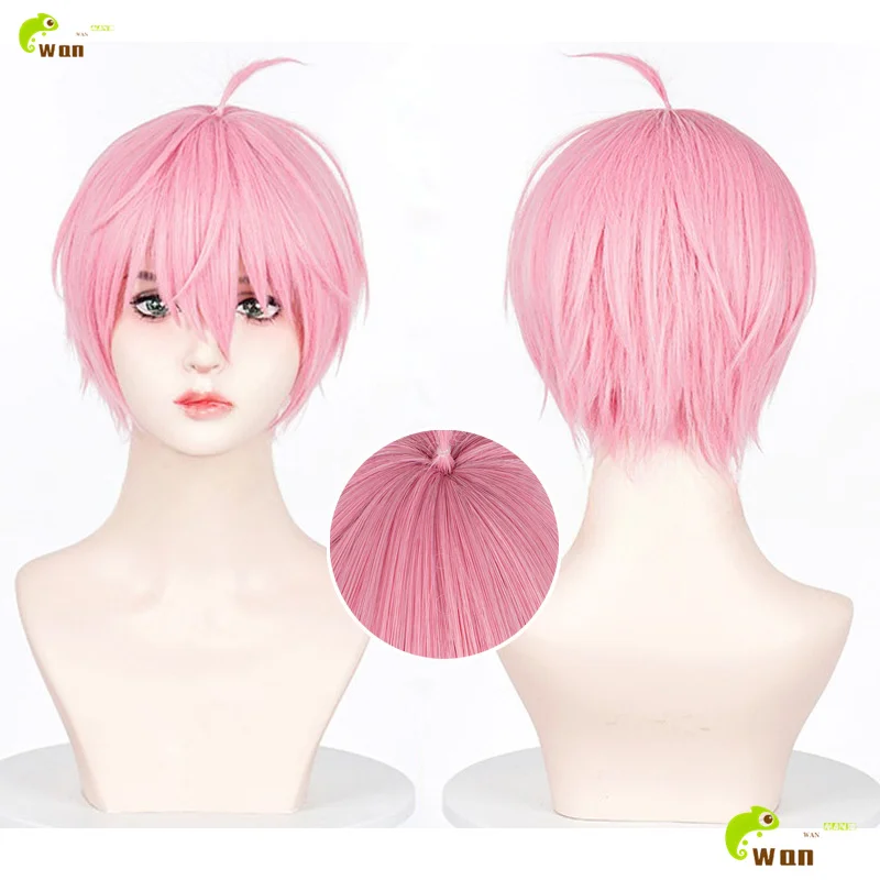 Link Click LI TIANXI LI TIANCHEN Cosplay Wig Pink Wig Heat Resistant Synthetic Hair Anime Costumes Wig  For Women Men + Wig Cap