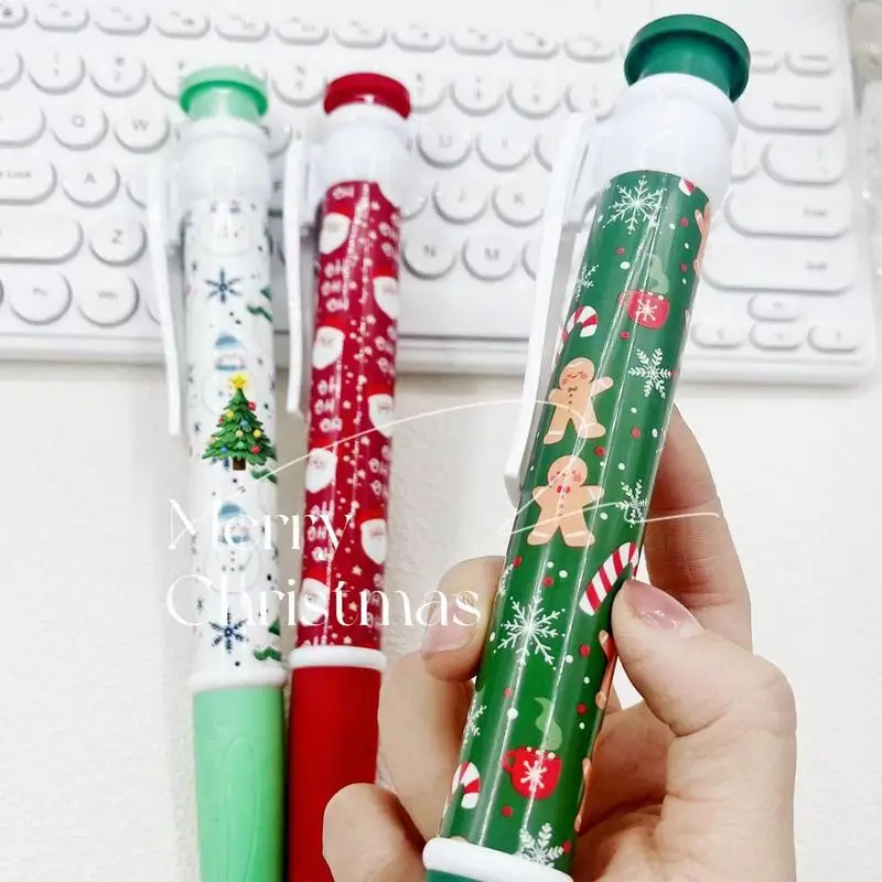 ปากกาลูกลื่นคริสต์มาส Retractable Big Christmas ปากกาลูกลื่น 11 นิ้วการ์ตูนการเขียนหมึกปากกาสําหรับนักเรียน Carnival Bag Filler