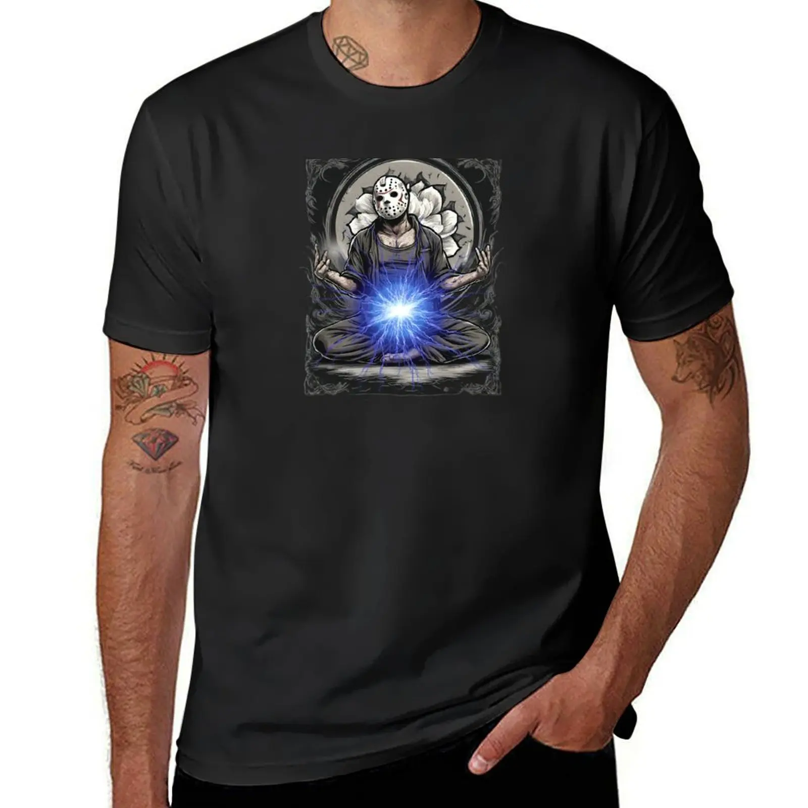 Chi Energy-Camiseta de refugio espiritual de Lago de cristal para niños, camisetas de pesas pesadas, ropa gráfica para hombres, animal prinfor