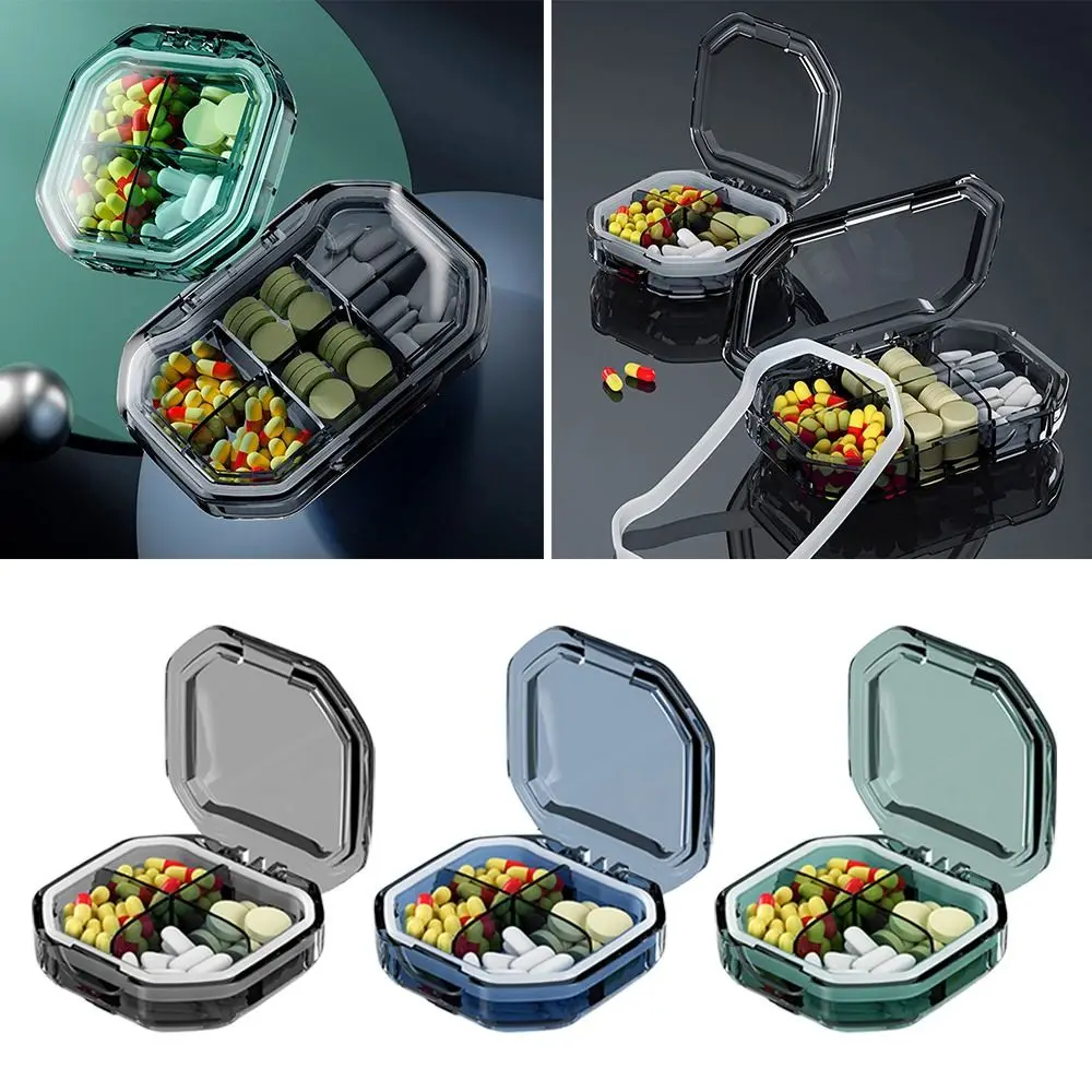 

Креативная мини-коробка для таблеток, 4/6 сеток, еженедельный органайзер для лекарств, дозатор лекарств, портативный органайзер для таблеток, чехол для таблеток