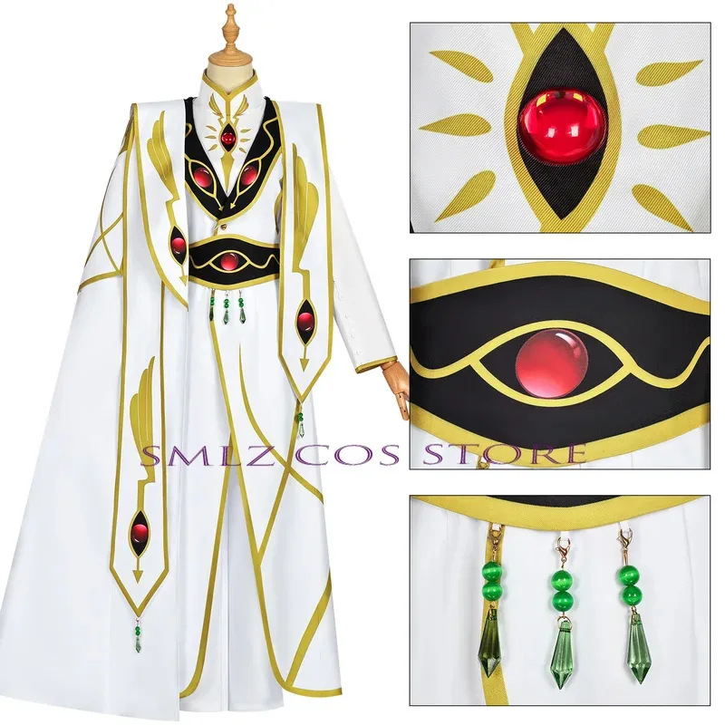 

CyLulu Lelouch Cosplay Anime Britannia Costume Lelouch·vi Emperor Uniform Wig Suit Halloween Party Roleplay outfit for Man