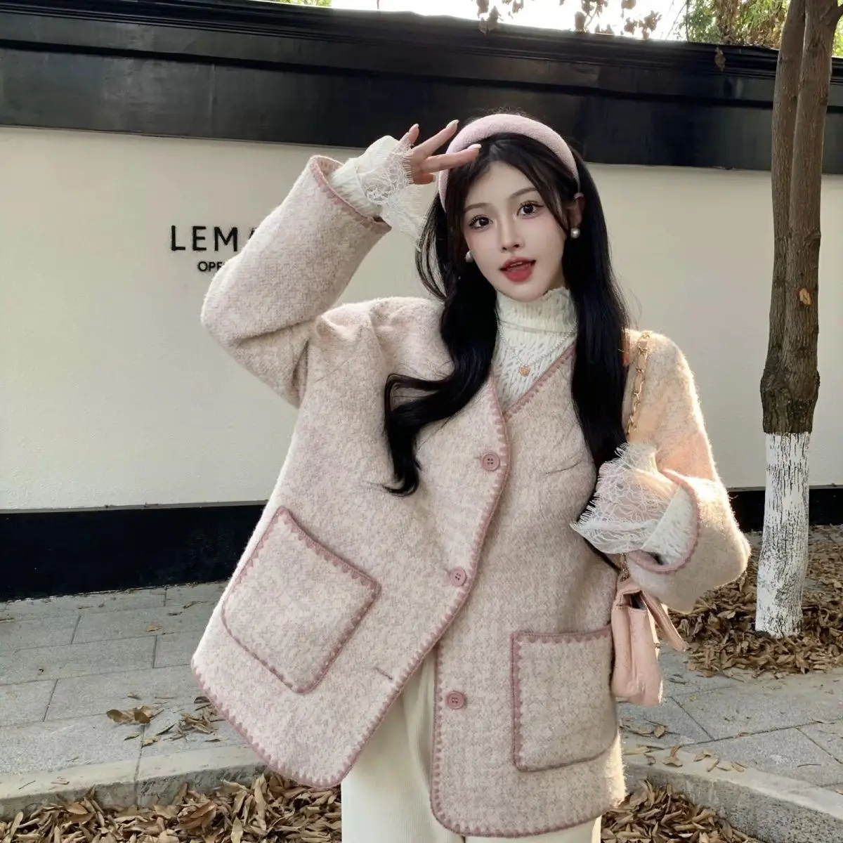 

French Small Fragrance Jacket Women 2025 Spring Autumn New Lazy Slim High-End Cardigan Loose Long-Sleeved Top