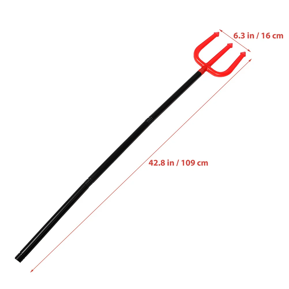 2 Stück abnehmbare Dämonen-Requisite, 42,8 Zoll, verstellbarer Griff, Halloween, Cosplay, Party, Teufel, Kostümzubehör