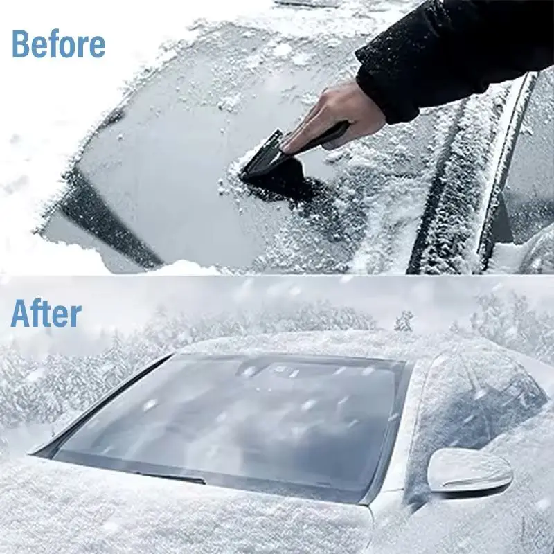 Universal Car Windshield Snow Cover with Magnets, Winter Frost Protector Anti Ice Snow Shield for Front Window Outdoor Parking image 6