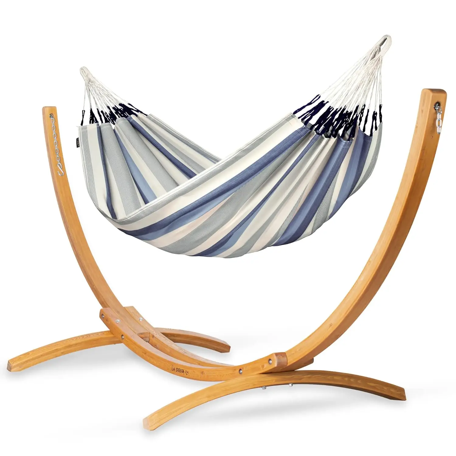 

- Large Double Brisa Classic Hammock & Elipso Stand - Larch Wood Hammock Stand - Weather & Tear Resistant -, Customized