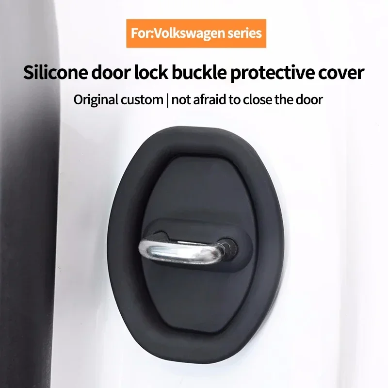 Silicone Car Door Lock Cover Buckle For Audi A1 A3 A6 C5 C6 Q3 Q2 Q7 TT TTS R8 S3 S6 RS3 RS6 A4