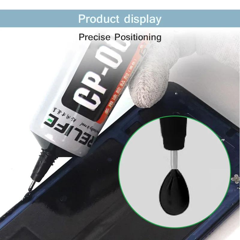 RELIFE 15/50ML Transparent /Black Glue for Mobile Phone Repair CP-0001 CP-0002 LCD Screen Middle Frame Fast Curing Adhesive