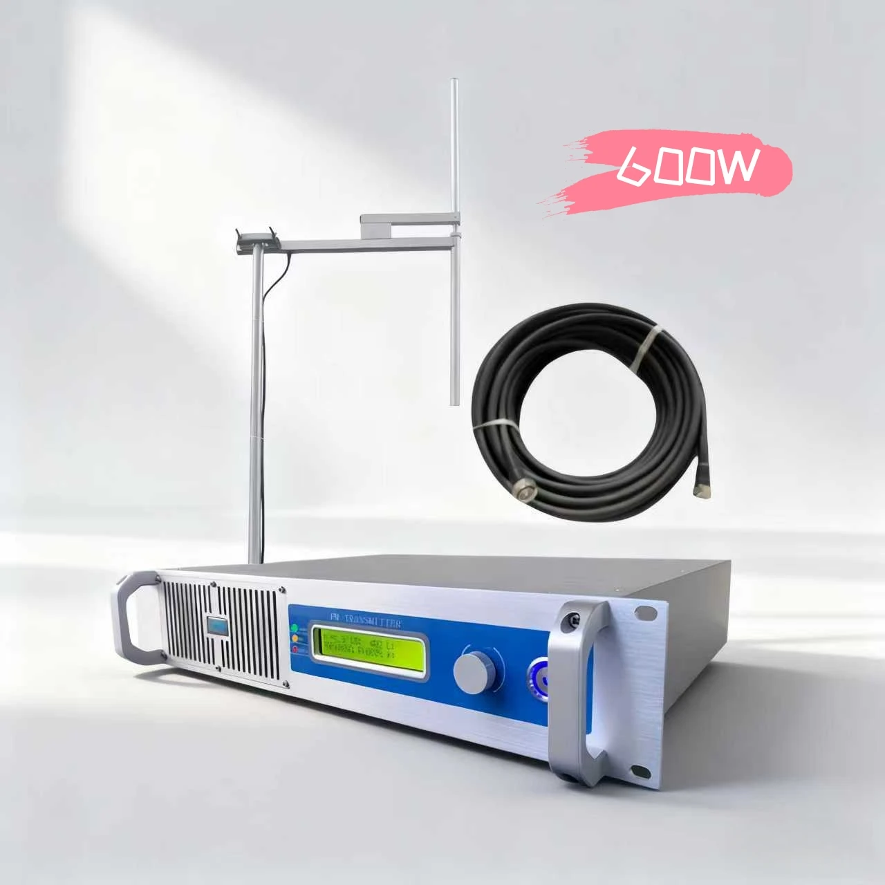 

YXHT-600W FM Transmitter Kit Dual-Voltage 100-240V , Low Noise, Knob Control for Church, Radio Station, Theme Park