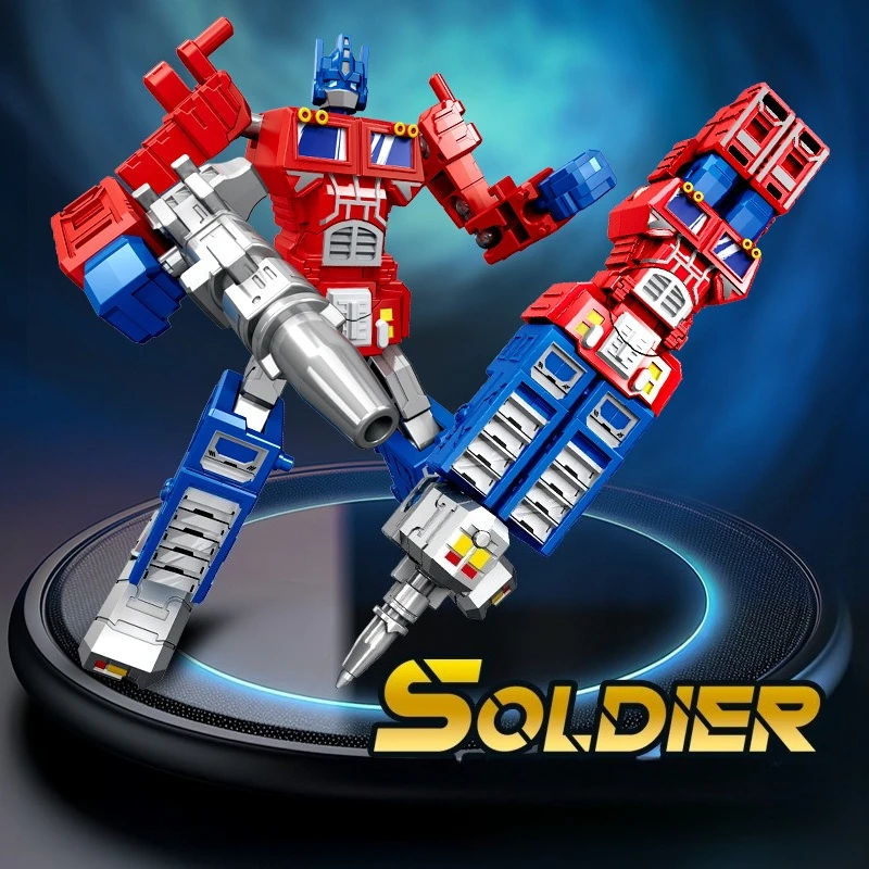 Super Cool Giocattolo Robot 2IN1 Trasformabile, Penna a Sfera Deformabile con Giunto Rotante, Modello Action Figure Robot Trasformabile