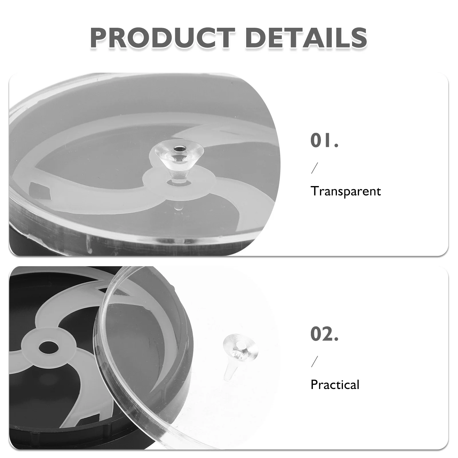 2pcs Storage Case 51Mm Dustproof Shockproof Portable Travel Watch Box For Men Plastic Container Watch Parts Organizer Accessory