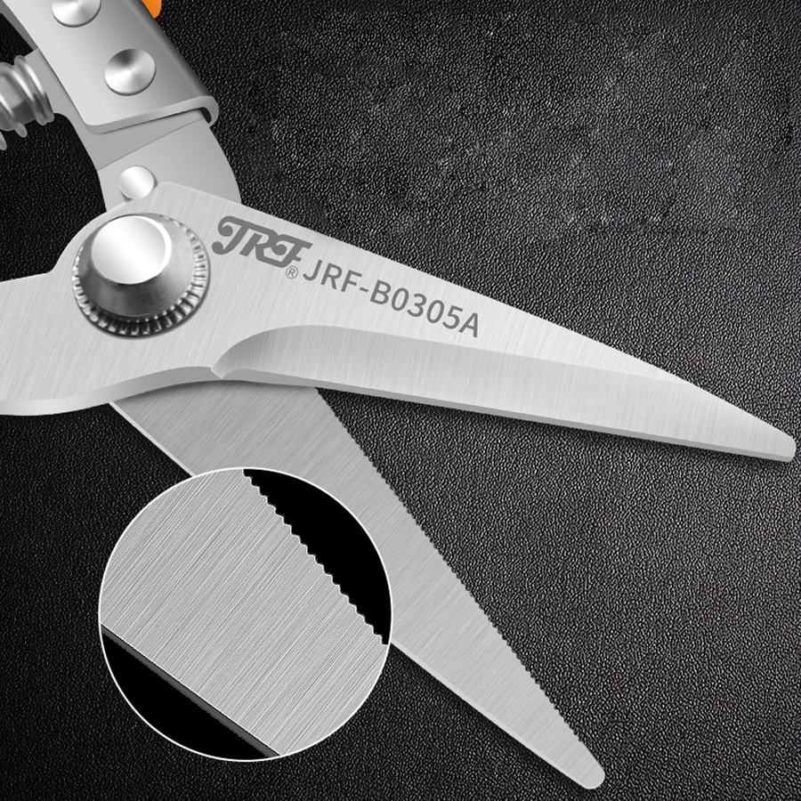 JRF Stainless Steel Scissors Tin Snips Metal Sheet Cutting Scissor PVC Pipe Cutter Professional Industrial Shears