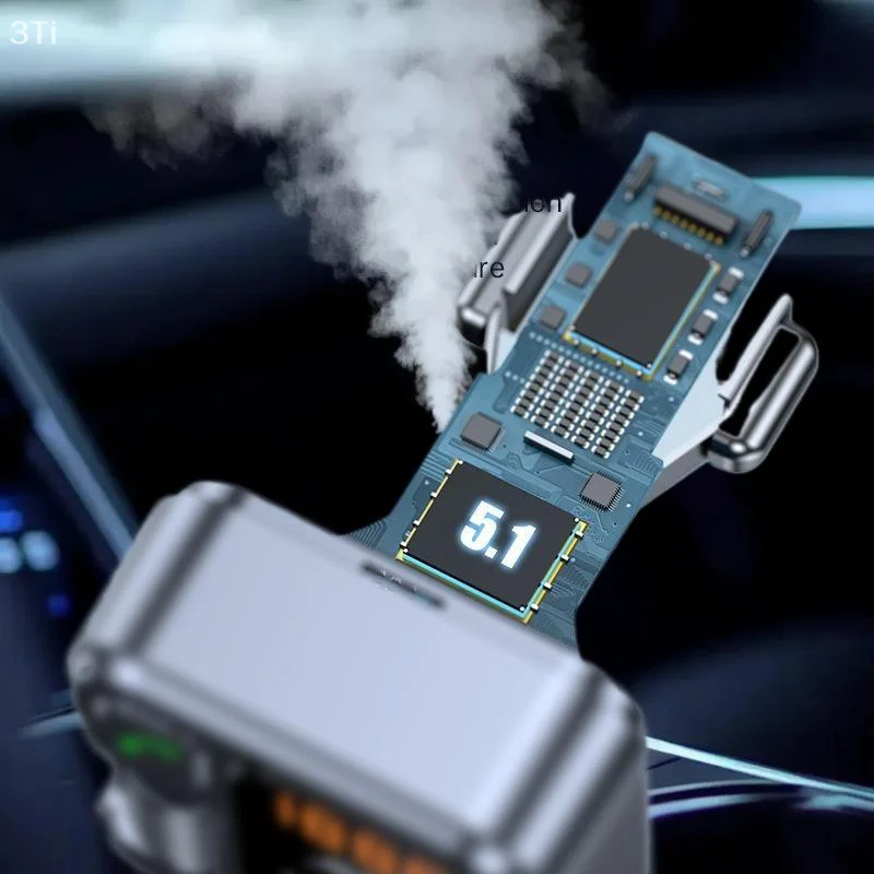 Bluetooth 5.1、ハンズフリーマイク機能、MP3プレーヤーを備えた30W PDスピードチャージャーカーラジオ