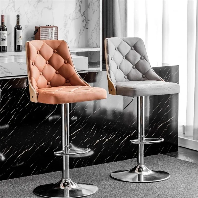 

Design Modern Bar Chairs Ergonomic Living Room Stool Feature Luxury Bar Chairs Kitchen Nordic High Barkrukken Furniture SR50BC