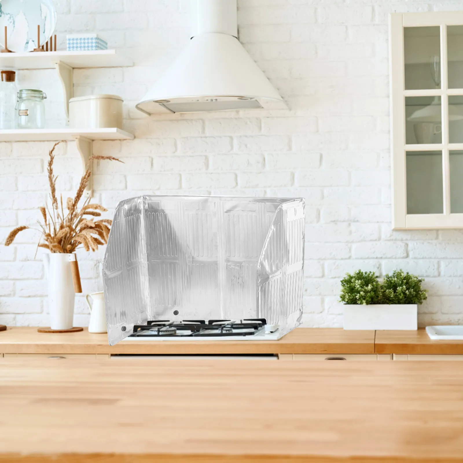 Kitchen Aluminum Foil Oil Splatter Guard Gas Stove Shield Non Stick Aluminum Foil Splash Protector Wall Oil Shield Stove Splash