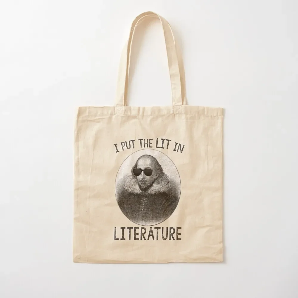 

I Put The LIT In Literature. Tote Bag shopping cart bags Canvas bag for women shopping trolley bag