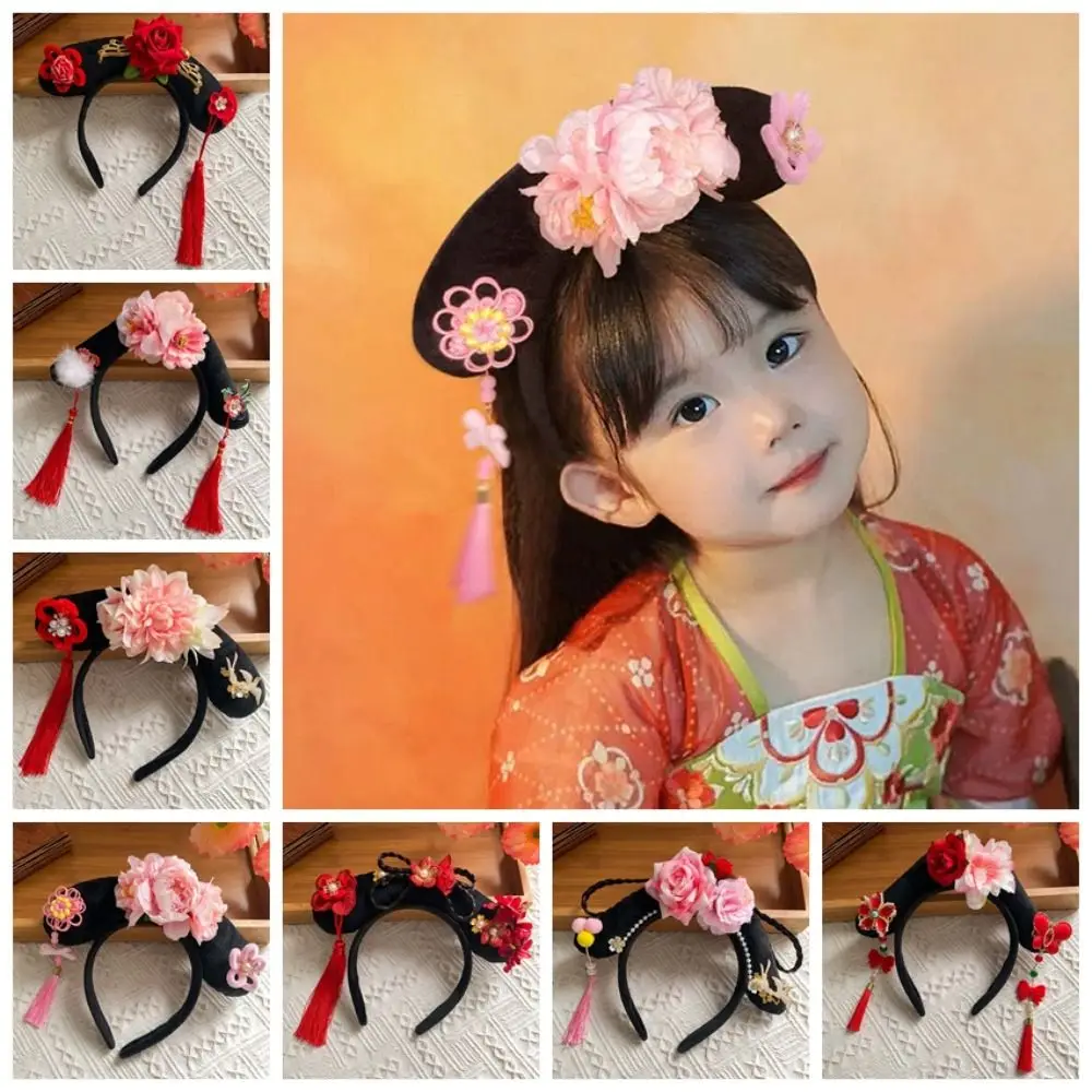 

Retro Sweet Hanfu Flower Headband Long Tassel Butterfly Chinese Style Hair Hoop Headdress Headwear Children Hair Bands Party
