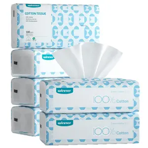 Soft Unscented Face Towels for Sensitive Skin, OEKO-TEX Certified Disposable Makeup Remover Wipes, 600 Count Pack of 6