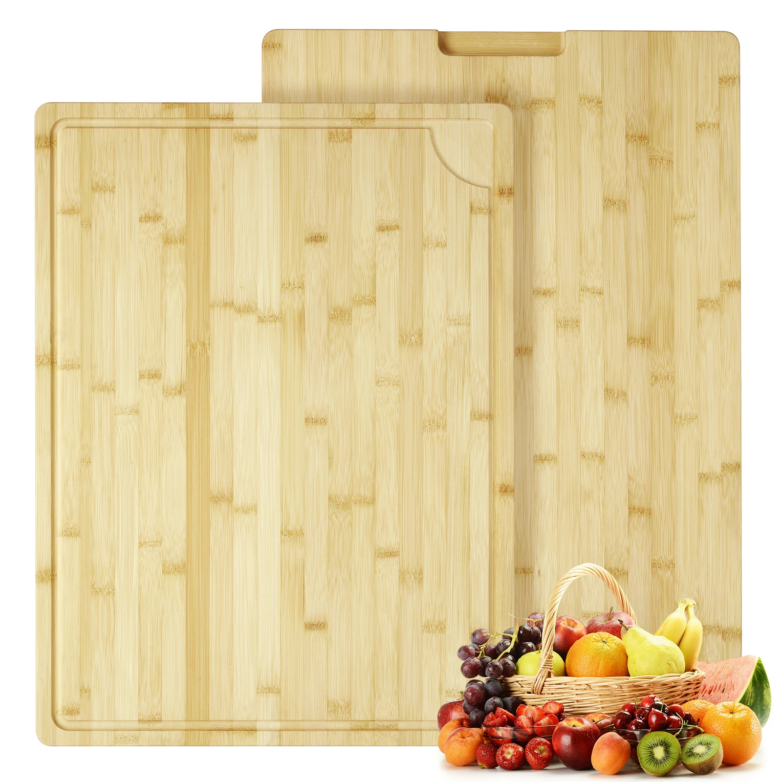 Bamboo Cutting Board - Extra Large Bamboo Cutting Board Heavy