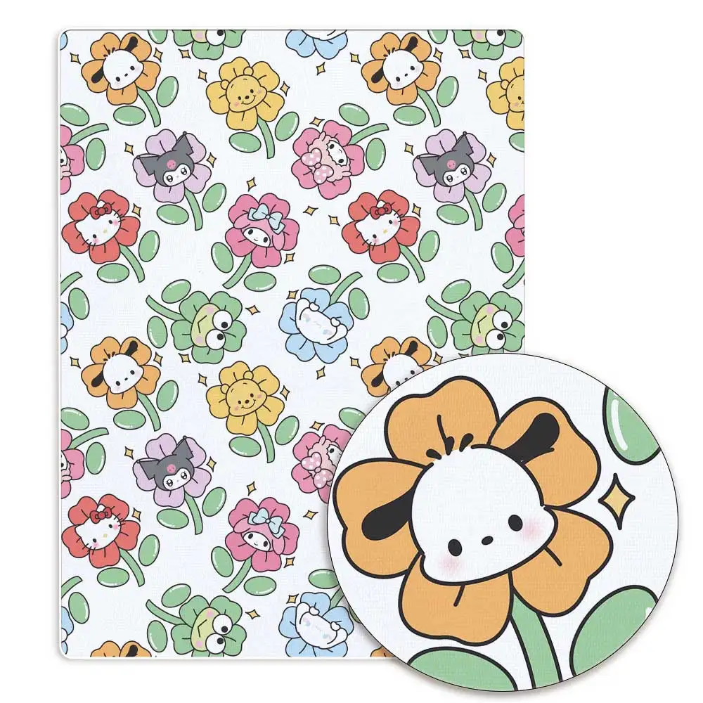 Hello Kitty 140x50CM Cartoon Polyester cotton fabric Patchwork Tissue Kid Home Textile Sewing Doll Dress Curtain cotton Fabric