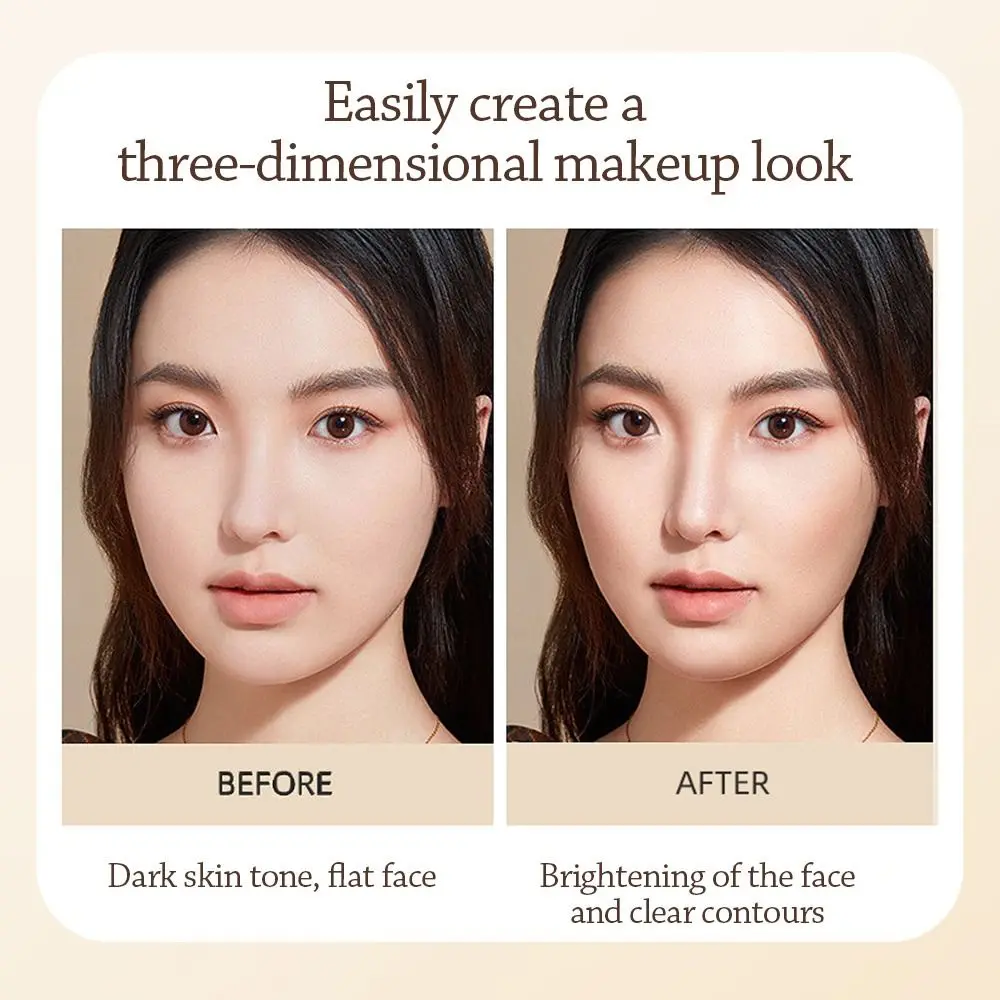 كونسيلر سائل مقاوم للماء يضيء البشرة الدافئة لهجة كونتور ماتي هايلايترز عصا تحديد الوجه لجمال النساء #1