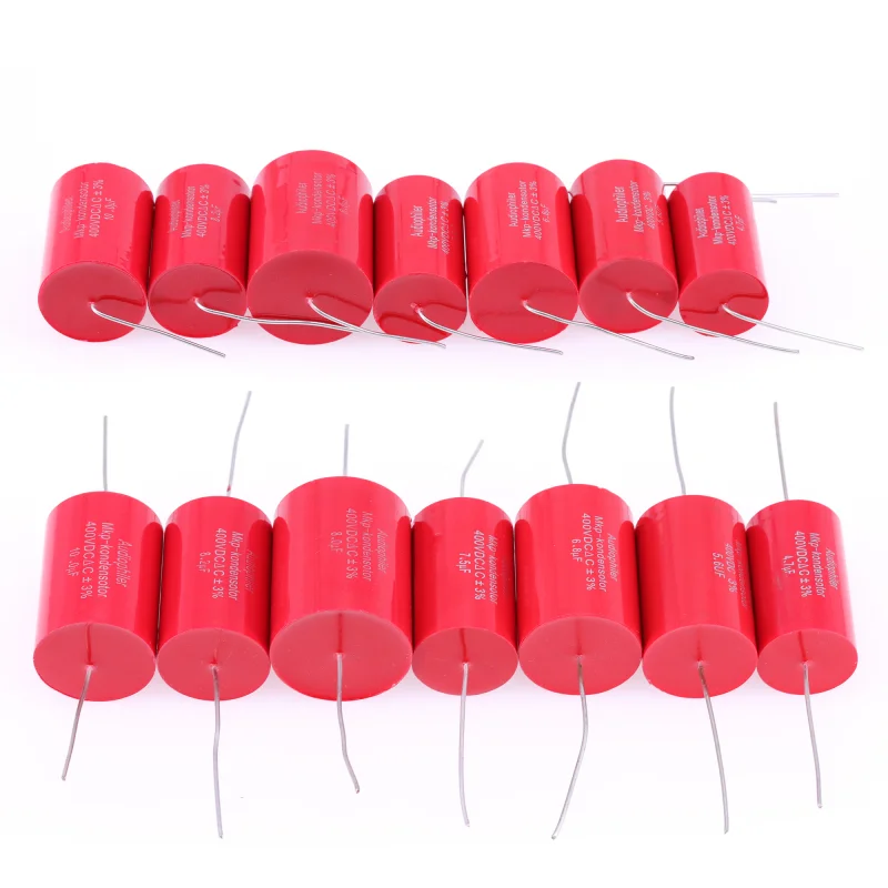 1PC Audiophiler Axial MKP Capacitor Audio 250V 400V 630V 4.7UF/400V 10UF 1.0UF 1.5UF 6.8UF 8.2UF Frequency Dividing Capacitance