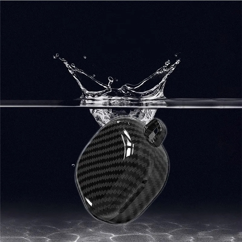 Funda de fibra de carbono para Samsung Galaxy Buds Live, carcasa con llavero, PC, protección dura contra golpes, carcasa de lujo para Galaxy buds 2/Pro