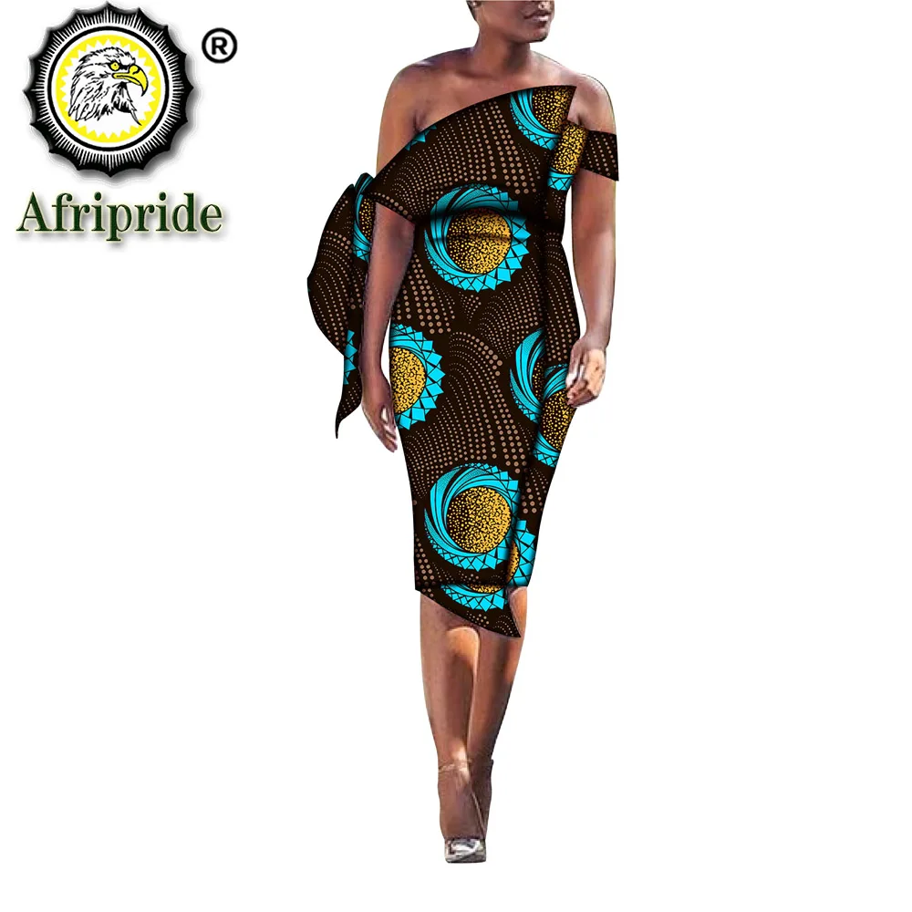 African Dress For Women 2020 Casual Plus Size Slim Patchwork Lace Maxi Africa Clothing Ankara Print Outfits S2025051