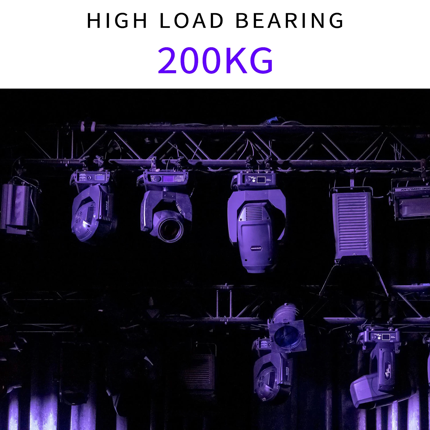 Aluminum Stage Light Fold Hook Loading 200Kg Truss Tube 230W 7R 200W 5R Moving Head Beam Light Fold Clamp Hooks