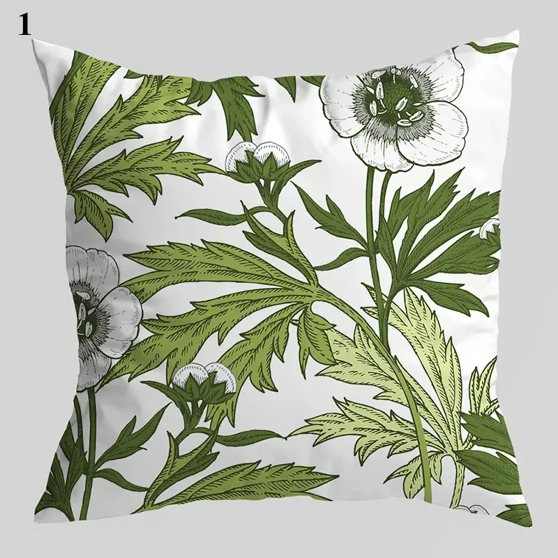 Dark green printed pattern pillow cover home decoration living room sofa pillow cover car cushion cover 45x45cm