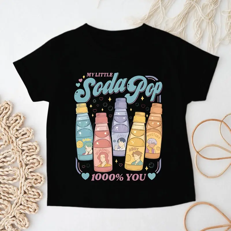 Saja Boys Soda Pop KPDH ropa de algodón Huntrix PIN Kpop Demon Band inspirado camiseta película Popular Jinu Tops hombres mujeres Camiseta de algodón