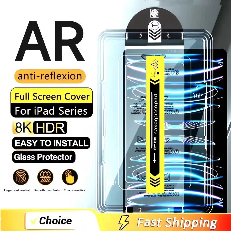 Screen Protector Tempered Glass For iPad Pro 13 11 M4 12.9 A16 10 9 10th 9th Generation Air 5 4 3 M3 M2 Mini A17 7 6 Accessories