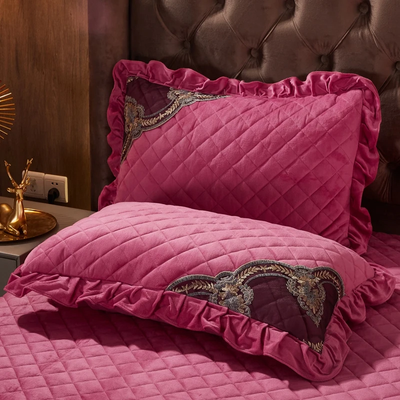 

2pcs Solid color Pillowcases Home Bedding Decorative Pillow Cover Wedding Super Soft Pillow Case
