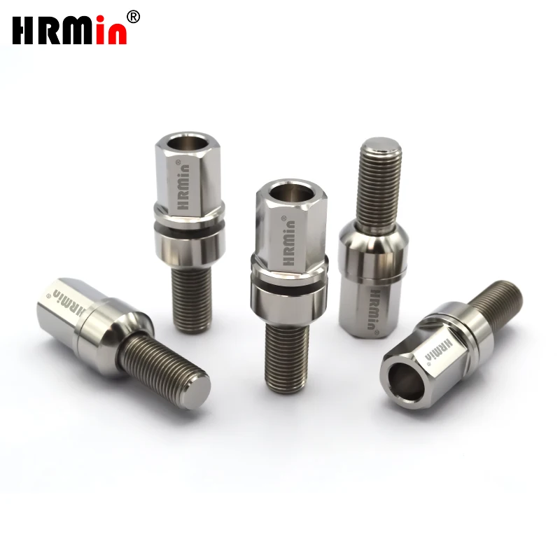 

Титановый болт HRMin 19Hex Gr.5 с шариковым седлом и свободной шайбой, длинная головка, высококачественный колесный болт M14*1.5*30/35мм для Porsche и других моделей.