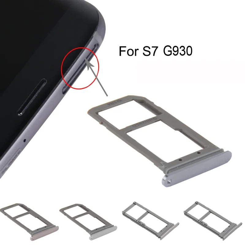 For Samsung Galaxy S7 G930 G930F G930FD G930A G930P Phone Housing New SIM Card Adapter And Micro SD Card Tray Holder