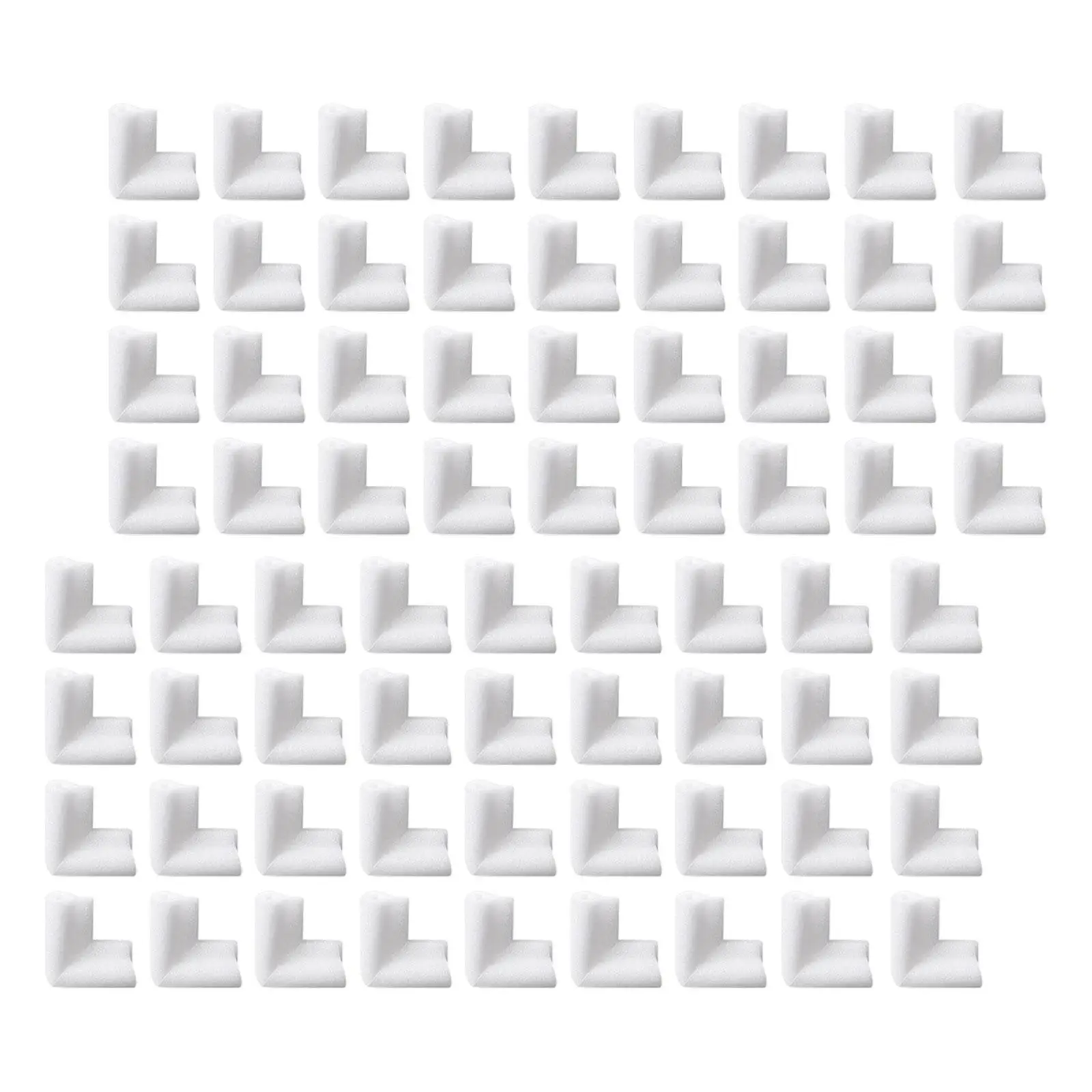 L Shaped Foam Corner Protectors Durable White Edge Guards Soft Packaging Safety for TV Picture Frame Moving Storage